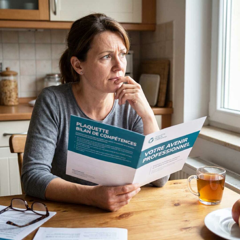 Une femme hésite à entamer un bilan de compétences car elle pense qu'elle devra changer totalement de vie